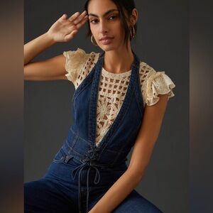 Pilcro Denim Tie Front Shirt / vest